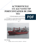Caracteristicile Tehnice Ale Navei Tip Portcontainer de 2500 Teu