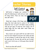 Character Stories Comprehension Self Control