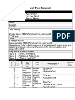 Unit Plan Template: Teacher Observation Graded Assignment Teacher Observation, Hom Ework and