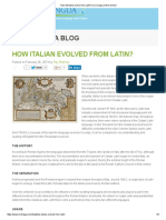 How Did Italian Evolve From Latin_ _ Live Lingua Online School