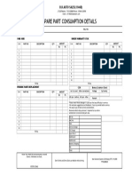 Spare Part Consumption Details: B.K.AUTO SALES (11460)