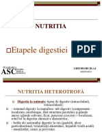 4.0 Nutritia - Etapele Digestiei