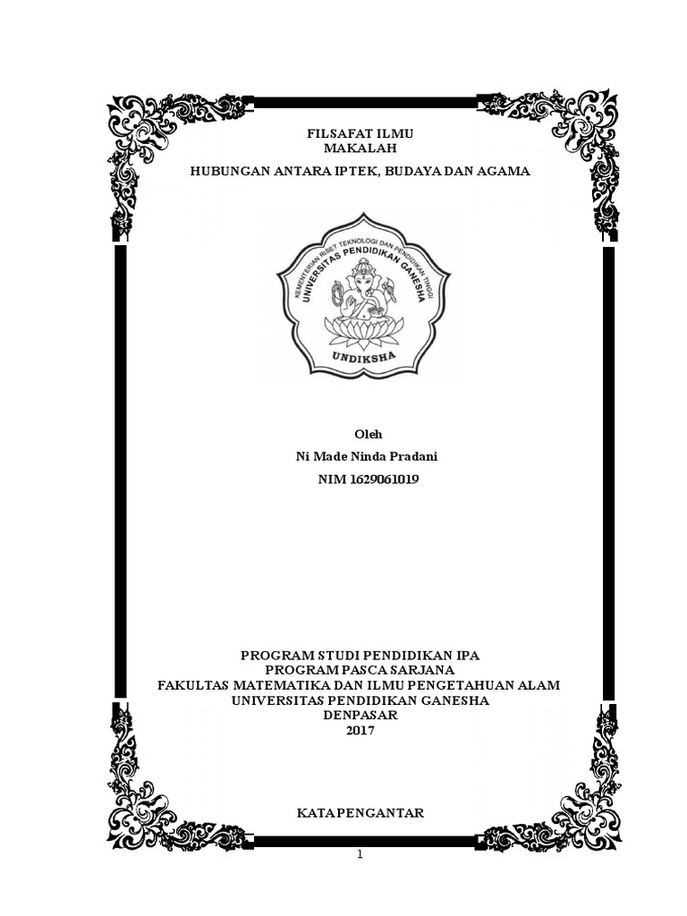 Makalah Filsafat Iptek Budaya Dan Agama