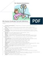 ESL Doctors Vocabulary Definitions & Exercises