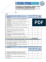 Evaluación desempeño personal administrativo Ugel Yunguyo 2015