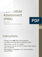 Post Module Assessment Process & Quality Improvement 