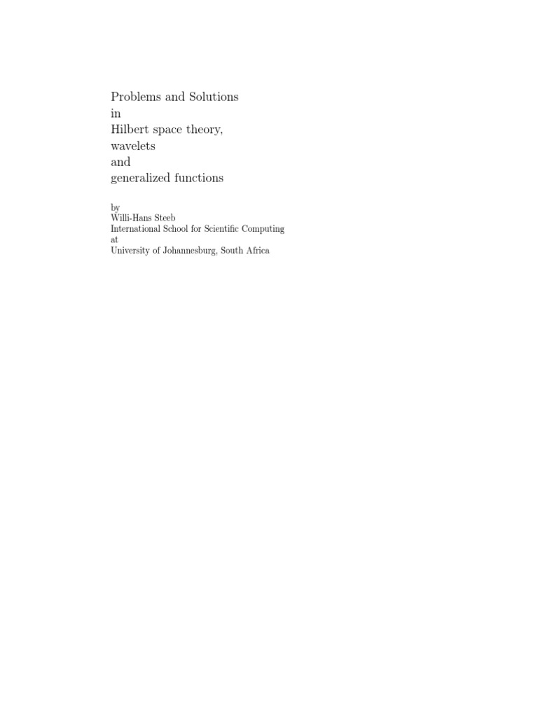 Hilbert | PDF | Basis (Linear Algebra) | Hilbert Space