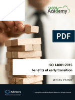 ISO 14001:2015 Benefits of Early Transition: White Paper