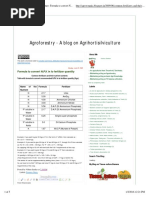 Agroforestry - A blog on Agrihortisilviculture_ Formula to convert N.P.K in to fertilizer quantity.pdf