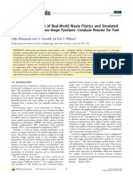 Thermal Degradation of Real-World Waste Plastics and Simulated Mixed Plastics in A Two-Stage Pyrolysis Catalysis Reactor For Fuel Production