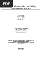 Hospital's Registration and Billing Management System