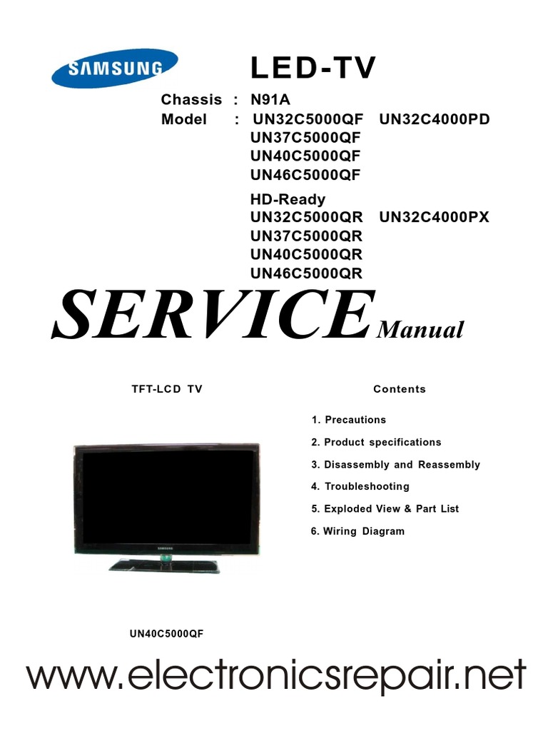 Samsung UN32C4000PD PDF | PDF | Electrostatic Discharge | Hdmi