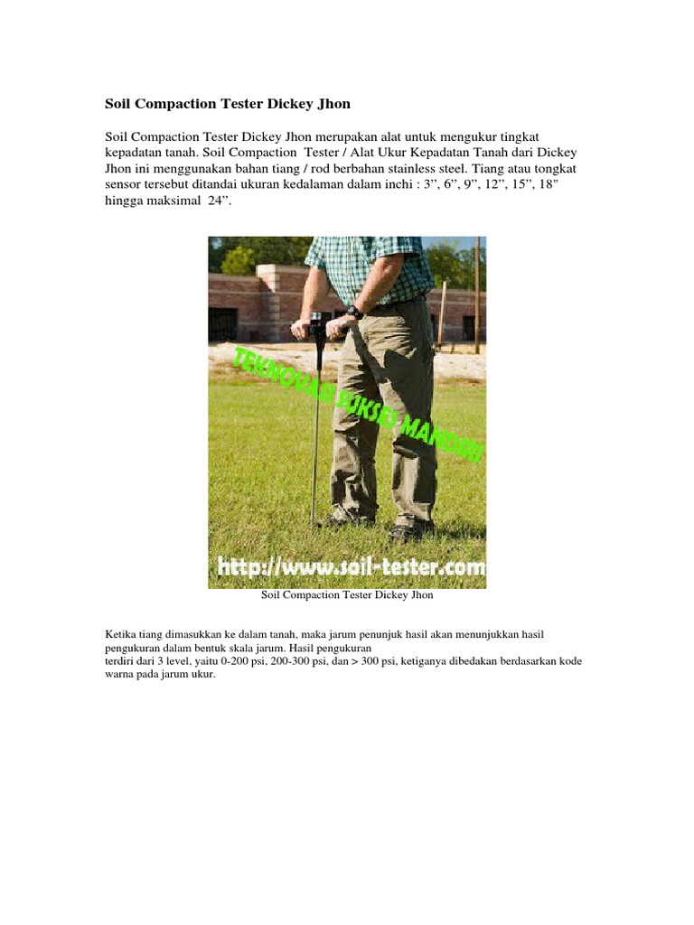 Soil Compaction Tester Dickey Jhon PDF