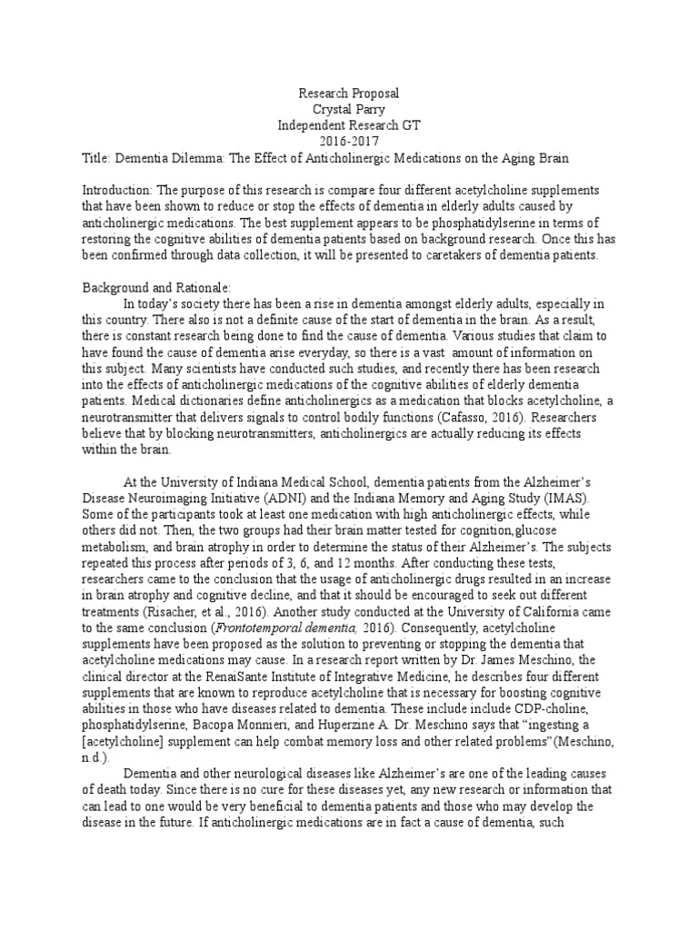 alzehmers research proposal