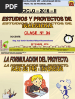 Clase 4 Proyectos 2016 II Formulacion Delproyecto