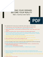 Making Your Dreams Become Your Reality - Chapter 1, Exploring Career Options