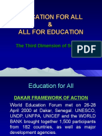 Education For All & All For Education