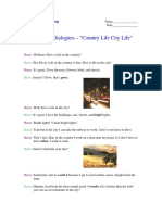 Beginning Dialogues With Multiple Choice Questions - City Life Country Life PDF