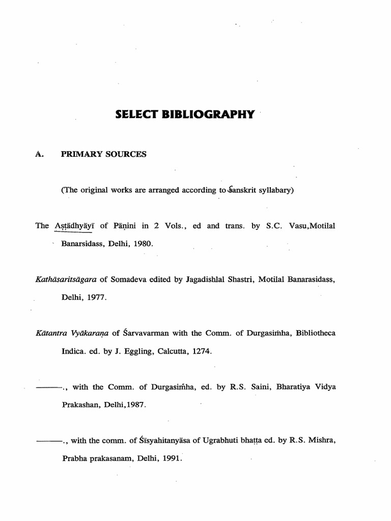12 - Selected Bibliography PDF | PDF | Patanjali | Sanskrit