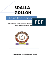 Abdalla Golloh School: Basic Conversation