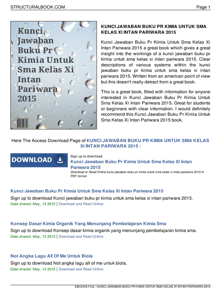 Kunci Jawaban Buku Pr Kimia Untuk Sma Kelas Xi Intan