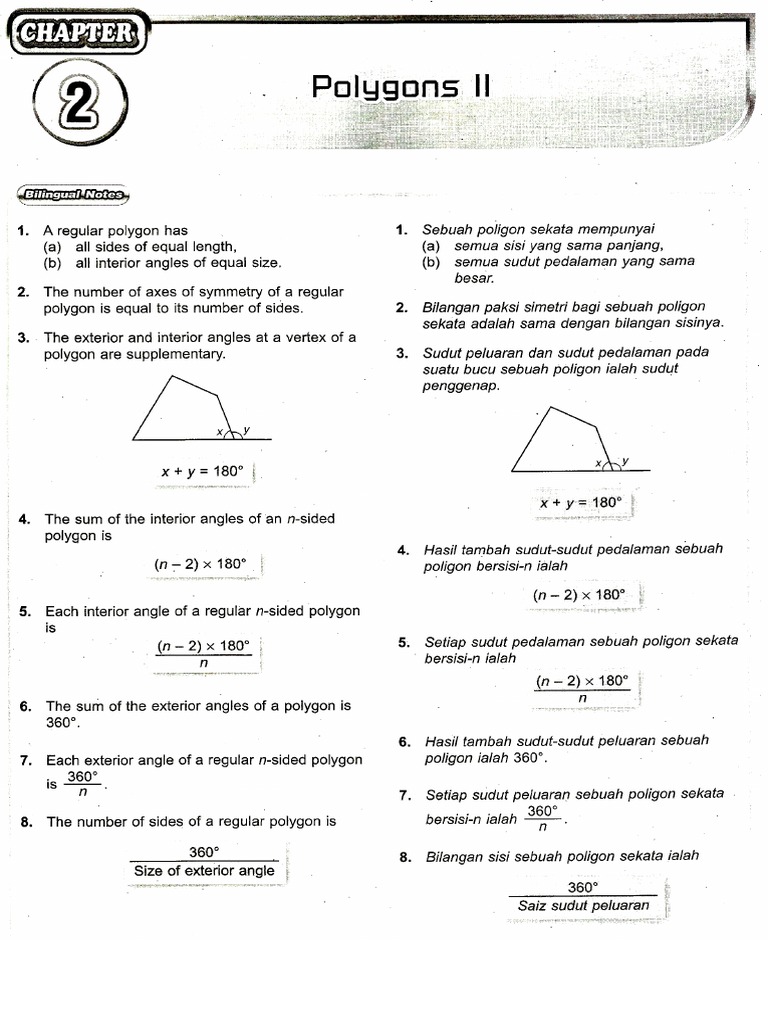 Cara Mengira Jumlah Sudut Dalaman Bagi Poligon Tips 2021