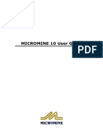 Micromine 10 User Guide