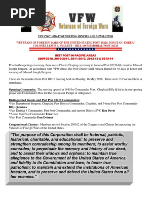 2016-05 Meeting Minutes - May 2016