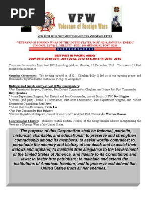 2016-12 Meeting Minutes - December 2016