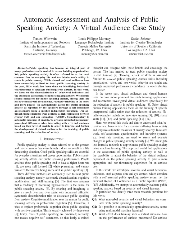 Research paper on fear of public speaking in the philippines picture