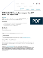 SAP HANA XS Classic, Develop Your First SAP HANA XSC Application - SAP PDF