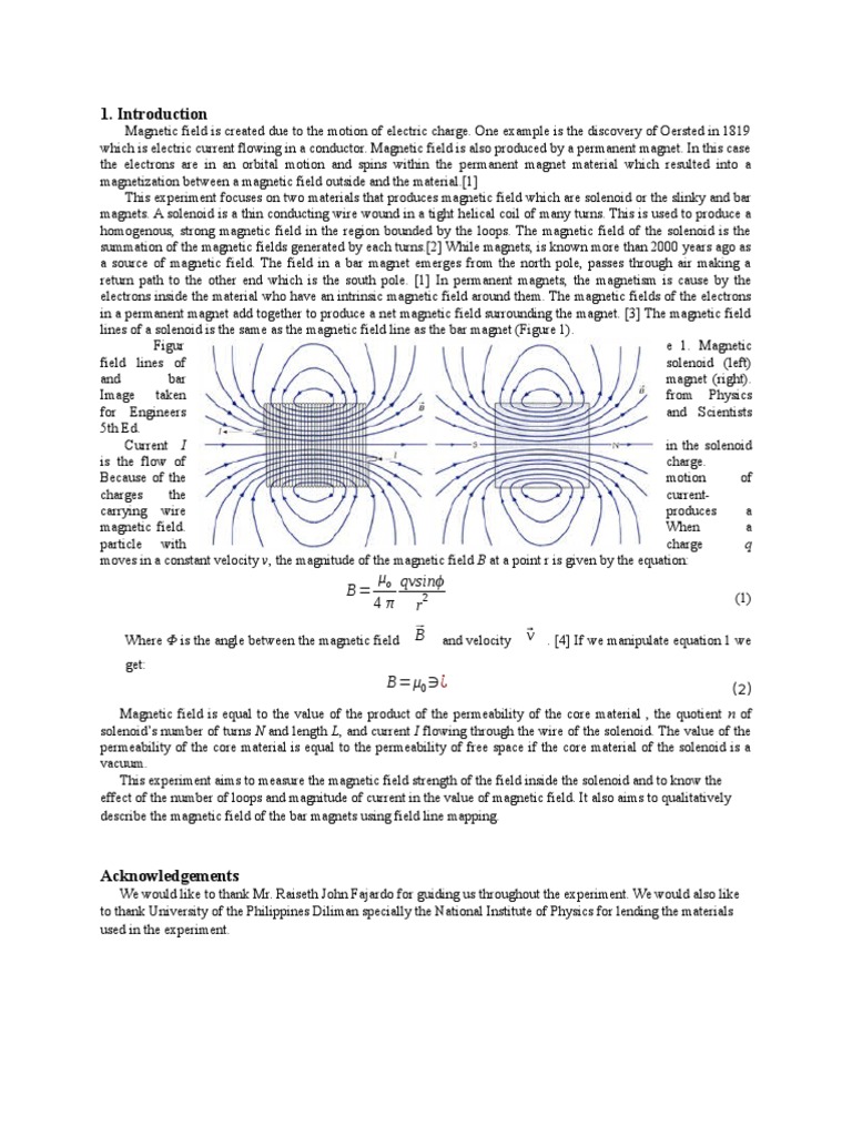 Measuring the Fields Produced by Solenoids and Bar