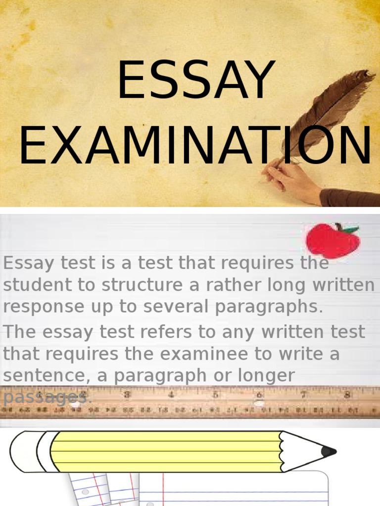example of essay type of test