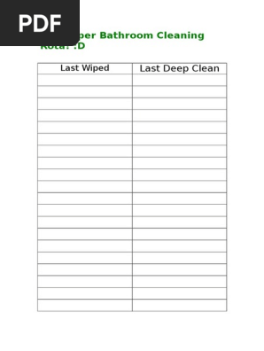 The Super Bathroom Cleaning Rota