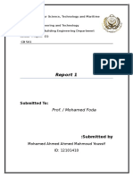 Report 1: Prof. / Mohamed Foda