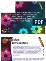 Stressors and Coping Mechanisms of Filipino Nurses Working Overseas: Basis For The Development of Pre-Deployment Orientation Program.