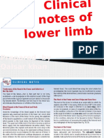 Clinical Notes of Lower Limb