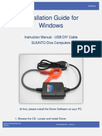 Installation Guide For Windows: Instruction Manual - USB DIY Cable SUUNTO Dive Computers