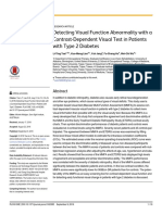 Detecting Visual Function Abnormality With A Contrast-Dependent Visual Test in Patients With Type 2 Diabetes