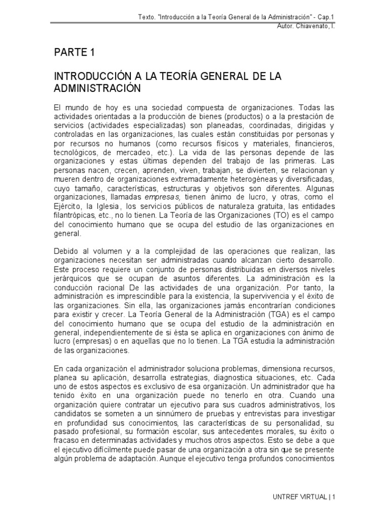 Chiavenato Introd A La Teoria Cap 1 Pdf Toma De Decisiones