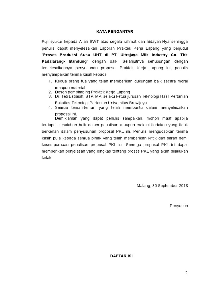 Contoh Kata Pengantar Contoh kata pengantar 
