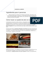 Pastel de Atún en Conserva y Salmón