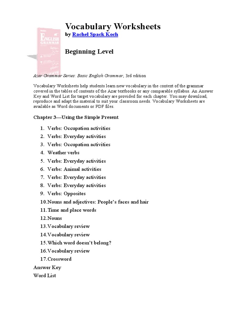 chapter 3 using the simple present pdf english grammar english language