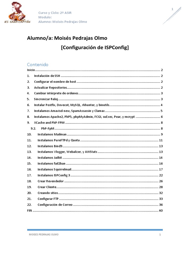 Guía de Configuración de ISPConfig | PDF | Servidor HTTP Apache ...