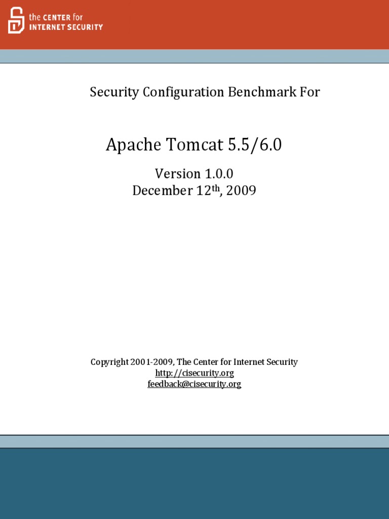 Apache Tomcat 5.5/6.0: Security Configuration Benchmark For | PDF ...