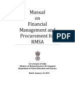 Manual On Financial Management and Procurement For Rmsa