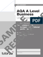 AQA A Level Business Unit Assessment Unit 3.4 Sample