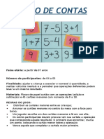 Bingo de Contas - Adição e Subtração