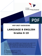 Language B English Grades 6-10: Myp Unit Overviews