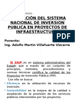 SNIP Proyectos de Infraestructura